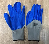 Перчатки с прорезин. обливом (синий) KEDA D4 (10/600)